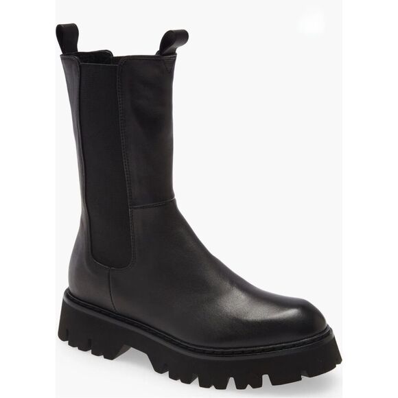 Black Leather Women's Boots - Picture 5 of 13